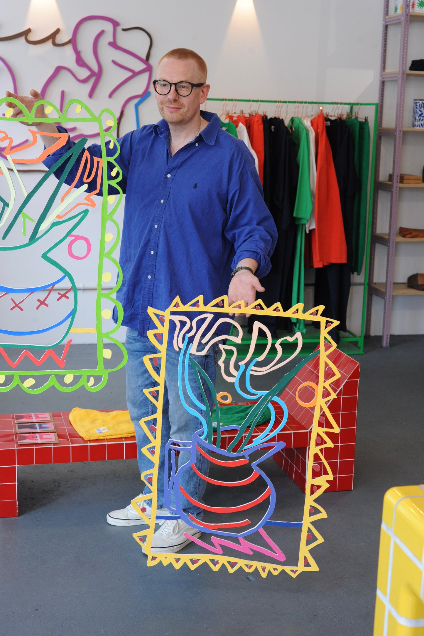 Purple Jug in Yellow