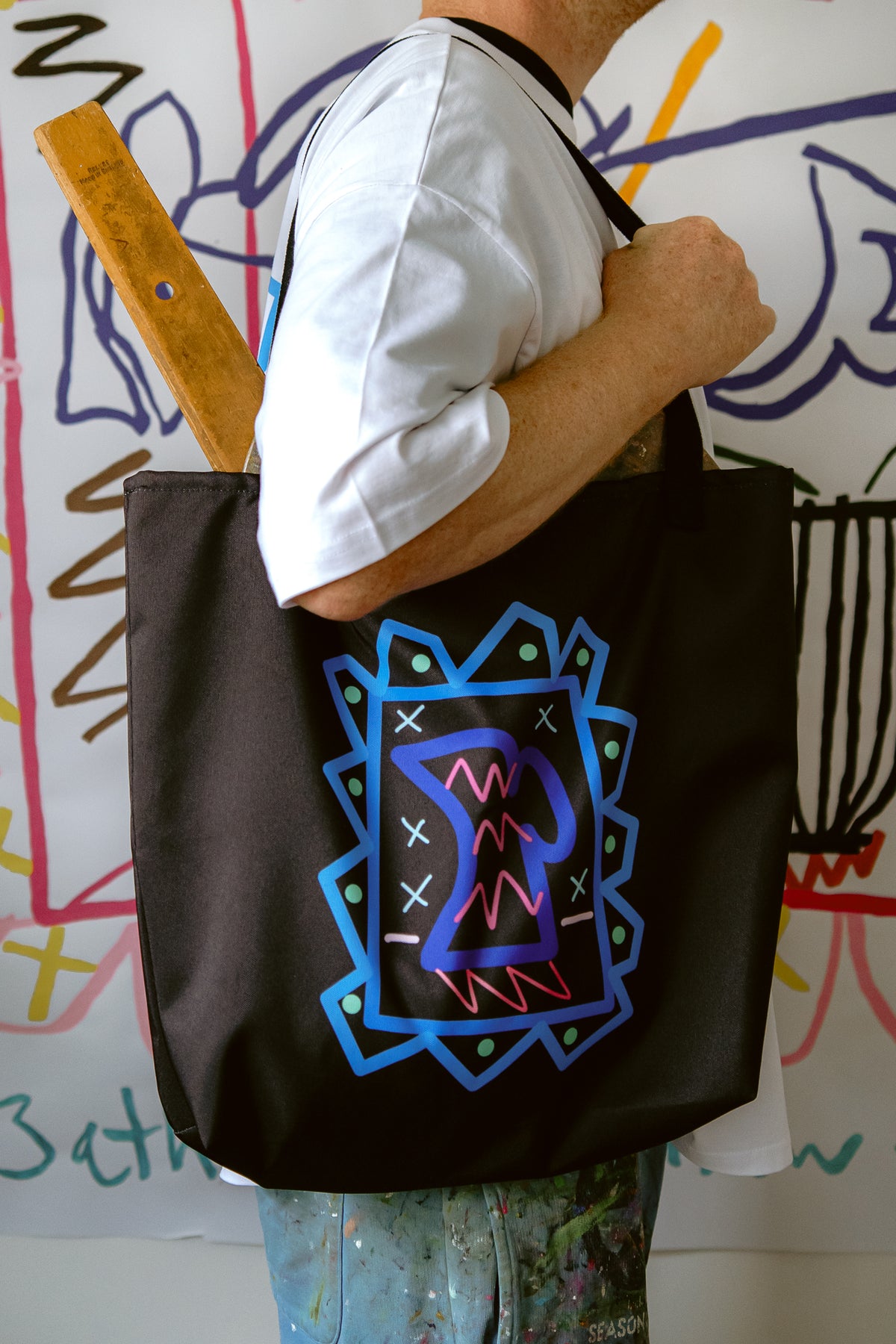 Large Blue Jug Tote