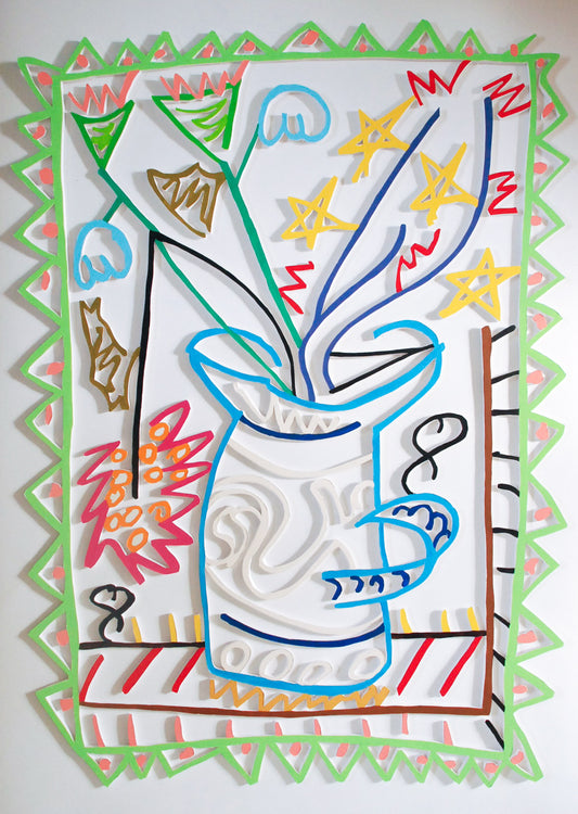 Blue Jug with Stars