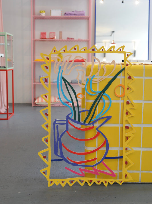 Purple Jug in Yellow